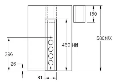 Produktbild von Energiesäule ST 3061/3 USB A+C in EDELSTAHL mit 3 Steckplätzen und USB A+C Charger / Mehrfachsteckdose