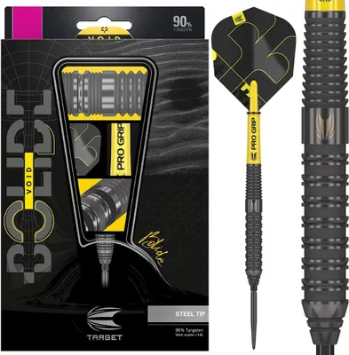 Produktbild von Target Darts Bolide Void Steel Dartpfeile 23G Barrel 02 90% Tungsten Schwarz
