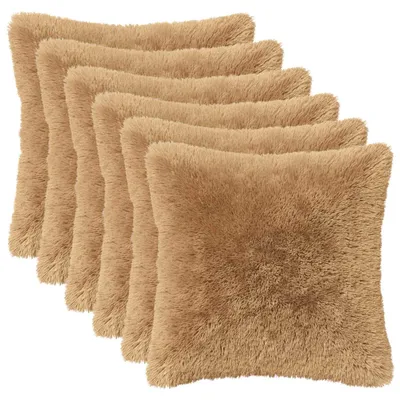 Immagine prodotto di vidaXL Cuscini con imbottitura HEERLEN, 12 pezzi, color taupe, in pile di poliestere
