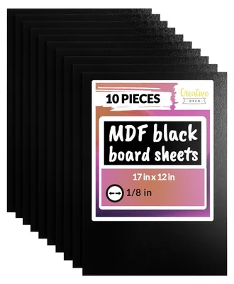 Productafbeelding van Creative Deco 10 x A3 MDF - Plaat, Zwart, 420 x 300 x 3 mm