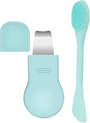Obrázek produktu pro Exfoliační škrabka na obličej – špachtle na odstranění odumřelých buněk z tváří a brady, k použití ráno i večer doma i na cestách, pro ženy i muže