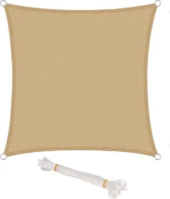 Obrázok produktu pre Hnedá štvorcová slnečná plachta 2 x 2 m z HDPE