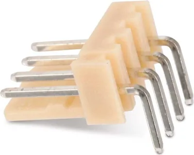 Image de Connecteur mâle série PS, 4 pôles, 90°, RM2,54
