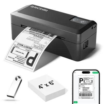 Immagine prodotto di Stampante per etichette termica - Bluetooth e USB - 4 x 6 - Nero
