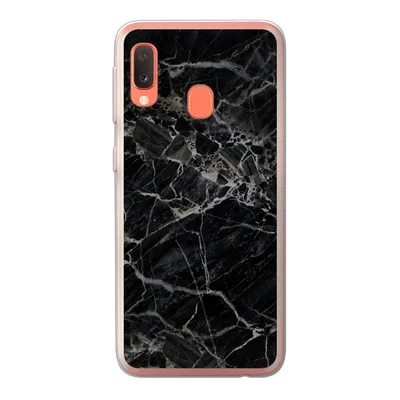 Produktbild von MuchoWow® Handyhülle Schutzhülle Hülle für Samsung Galaxy A20e Marmor - Schwarz - Weiß Silikon Softcase Handy Hülle - Abdeckung
