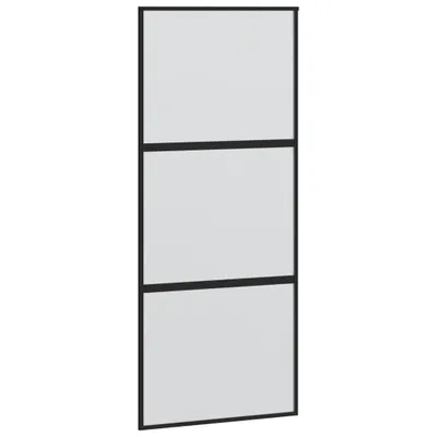 Produktbild von vidaXL Schiebetür Schwarz 90x205 cm Hartglas und Aluminium