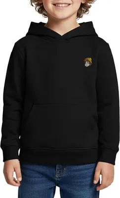 Produktbild von Spreadshirt Heidi Peter Portrait Stick Kinder Premium Hoodie, 110/116 (4 Jahre), Schwarz