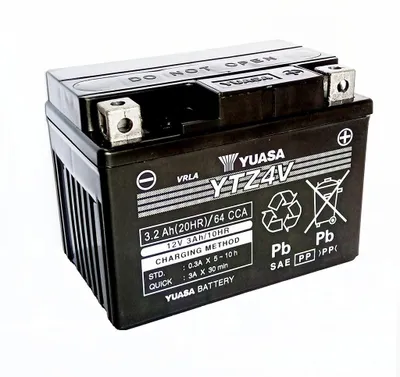 Image de YUASA YTZ4V (WC) Batteries AGM / Gel 12V/3AH (10 Std.) [113x70x85] CCA=64A
