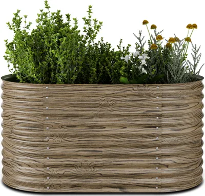 Obrázek produktu pro Blumfeldt High Grow Straight vyvýšený záhon, 913 l, Ergonomický, Odolný vůči povětrnostním vlivům, Ovál