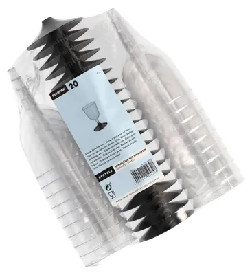 Produktbild von Weißweingläser glasklar 0,1L - 20 Stück Kunststoff