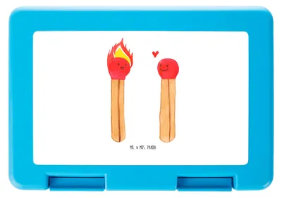 Produktbild von Mr. & Mrs. Panda Bento Box Streichhölzer - Weiß - Geschenk, Essensbox, Bentobox, Freundin, Snackbox, Liebesgeschenk, Brotbehälter, Lunchbox, Liebesbeweis
