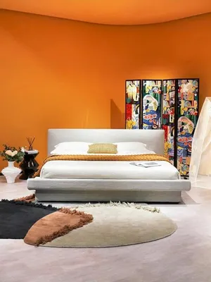 Produktbild von Weißes Textilbett Schlafzimmer Möbel Designer Funktionsbetten