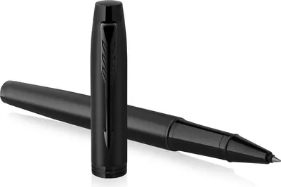 Produktbild von Parker IM Rollerball Tintenroller | Mattschwarz mit schwarzen Zierteilen | Feine Schreibspitze mit schwarzer Nachfüllmine | Geschenkbox