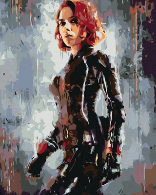 Produktbild von Zuty - Malen nach Zahlen - AVENGERS BLACK WIDOW II, 40x50 cm, mit Keilrahmen (bereits gespannt)