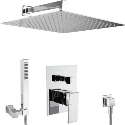 Zdjęcie produktu dla Zestaw prysznicowy PaulGurkes 40 cm prostokątny system prysznicowy XXL