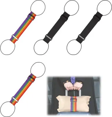 Produktbild von Elastische Gepäckriemen 4-teilig verstellbar schwarz