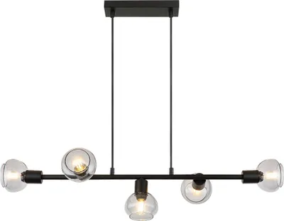 Productafbeelding van Rabalux 3297 Hanglamp met 5 spots, Sullivan, E14, zwart-grijs, modern, 83 cm