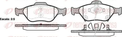 Produktbild von REMSA Bremsbeläge Satz Vorne Bremsklötze für TOYOTA Yaris Schrägheck (P9) 0766.12