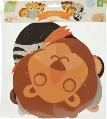 Immagine prodotto di Set di 8 maschere animali per bambini in cartone colorato