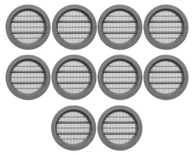 Produktbild von SOTECH Lüftungsrosette Ø 49 mm – Schaft 7 mm, Kunststoff silbergrau (10 Stück)