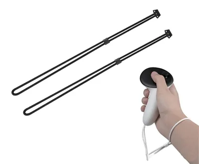 Immagine prodotto di INF Cinturini da polso per controller VR x2 — Cinturini da mano in nylon regolabili per gioco VR sicuro e confortevole Nero