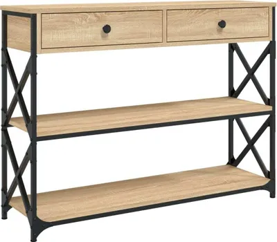 Obrázek produktu pro Konzolový stolek dub sonoma 100 x 28 x 75 cm kompozitní dřevo
