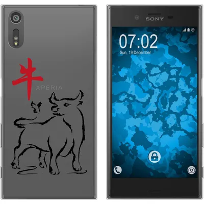 Produktbild von PhoneNatic Case kompatibel mit Sony Xperia XZs Silikon-Hülle Tierkreis Chinesisch M2