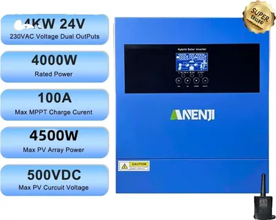 Produktbild von Hybrid-Solarwechselrichter, reine Sinuswelle, MPPT-Ladung, ANJ-4000W-24V-WIFI