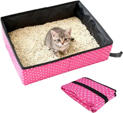 Produktbild von Katzenklo faltbar, tragbar, 40 x 30 x 13 cm, für unterwegs