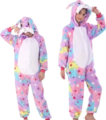 Produktbild von Pyjama Onesie Kigurumi Kostüm für Kinder Kaninchen 122