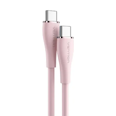 Produktbild von Vention TAWPF-Kabel, USB-C 2.0 auf USB-C, 5A, 1 m, rosa