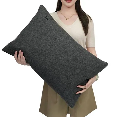 Produktbild von Heizkissen Grau 45 × 65 cm, Elektrisches Wärmekissen mit 3 Heizstufen, 45–65 °C, USB-betrieben, für Büro, Sofa und Auto