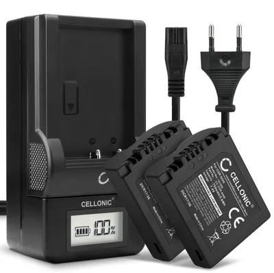 Image de CELLONIC 2x Batterie pour Appareil photo Compatible avec Panasonic Lumix DMC-FZ18, Lumix DMC-FZ28, Lumix DMC-FZ50, CGA-S006 - (750mAh, 7.4V) + Chargeur