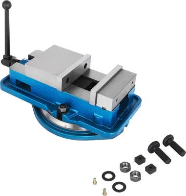 Zdjęcie produktu dla SucceBuy Imadło frezarskie 80 mm, imadło stołowe, wysoka precyzja, szerokość szczęk 7,6 cm, podstawa obrotowa 360 stopni, narzędzie CNC