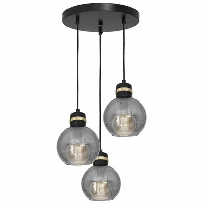 Produktbild von Pendelleuchte OMEGA SCHWARZ/GOLD 3xE27 von Milagro
