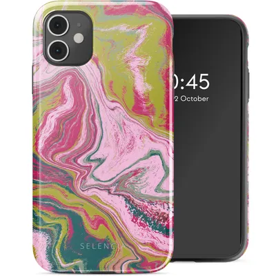 Produktbild von Selencia Vivid Back Cover iPhone 11 - Marble Pink