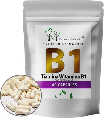 Produktbild von Vitamin B1 (Thiamin) 100mg - 100 Kapseln - Vegan - Forest Vitamin