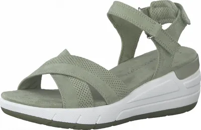 Produktbild von MARCO TOZZI Damen Sandalen Keilabsatz Sandaletten 2-28541-36, Größe:39 EU, Farbe:Grün
