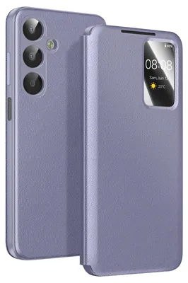 Obrázek produktu pro Avizar, pouzdro Smart View s přihrádkou na karty pro Galaxy A17, levandulově šedé