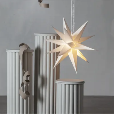 Zdjęcie produktu dla Gwiazda wisząca biała 3D DECEMBER  55 cm