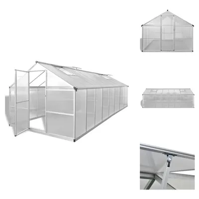 Image de Serre en aluminium vidaXL 481 x 250 x 195 cm, 23,44 m³ - Serres