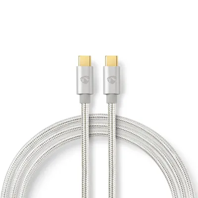 Obrázek produktu pro Nedis CCTB60800AL10, 1 m, USB C, USB C, USB 2.0, 0,48 Gbit/s, Stříbrná