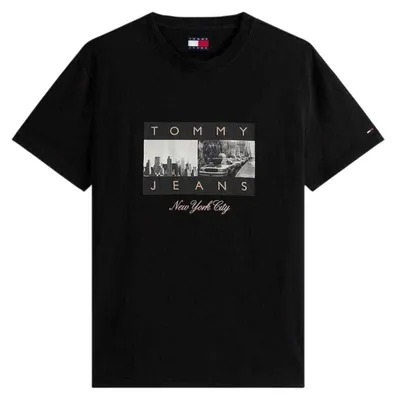 Produktbild von Tommy Jeans - T-Shirt für Herren/Damen Uni, Baumwolle, Regulär GT21523 (XXL) (Schwarz)