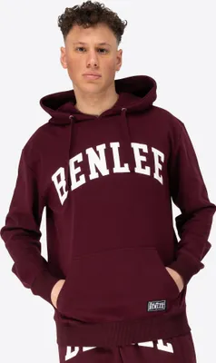Zdjęcie produktu dla Męska bluza z kapturem regular fit AYDEN Oxblood/White 3XL BENLEE