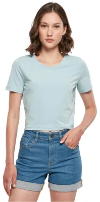 Produktbild von Build Your Brand Damen T-Shirt Ladies Cropped Tee Oceanblue XL