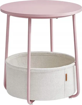 Produktbild von Rosa Beistelltisch mit Aufbewahrungskorb SALMA