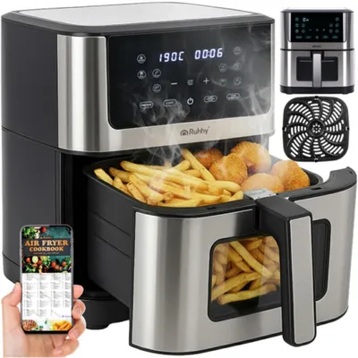 Obrázek produktu pro Ruhhy 25512 Horkovzdušná fritéza 8 l, 1800 W, stříbrná
