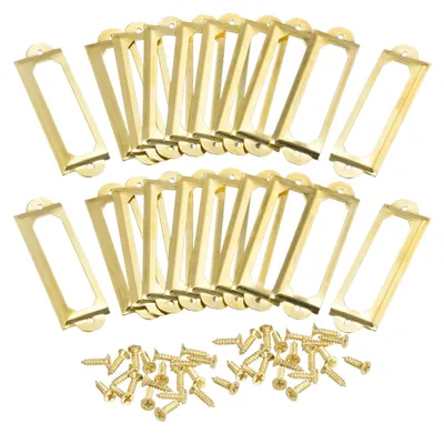 Etikettenhalter aus Metall, 60x17 mm, 20 Stück, Gold