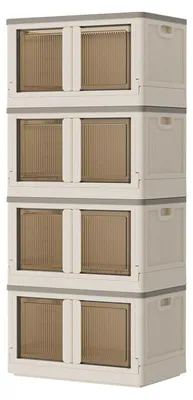 Obrázek produktu pro Úložné boxy s víkem, objem 72 litrů, 4 kusy, průhledné, stohovatelné