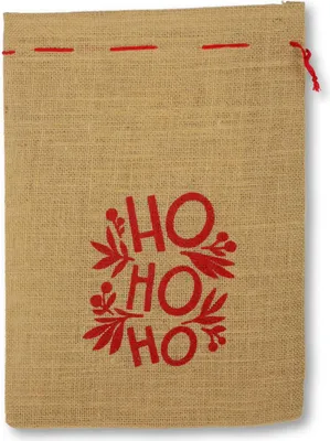 Produktbild von Jutesack "HoHoHo" | 25x35 cm | natur/rot | Nikolaussack 19622